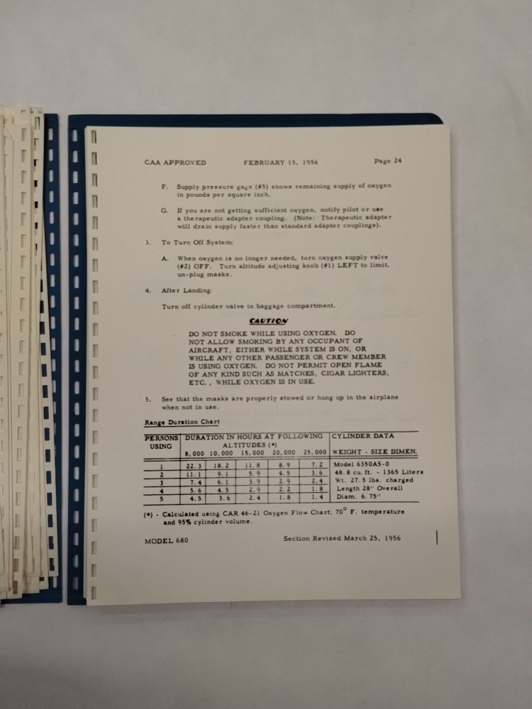 Aero Commander Model 680 Flight Manual-Original