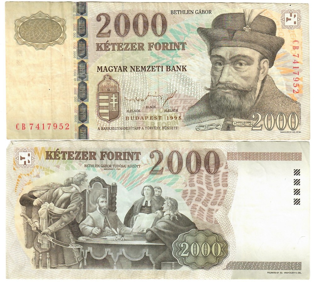 Hungary 2000 Forint 1998 VF