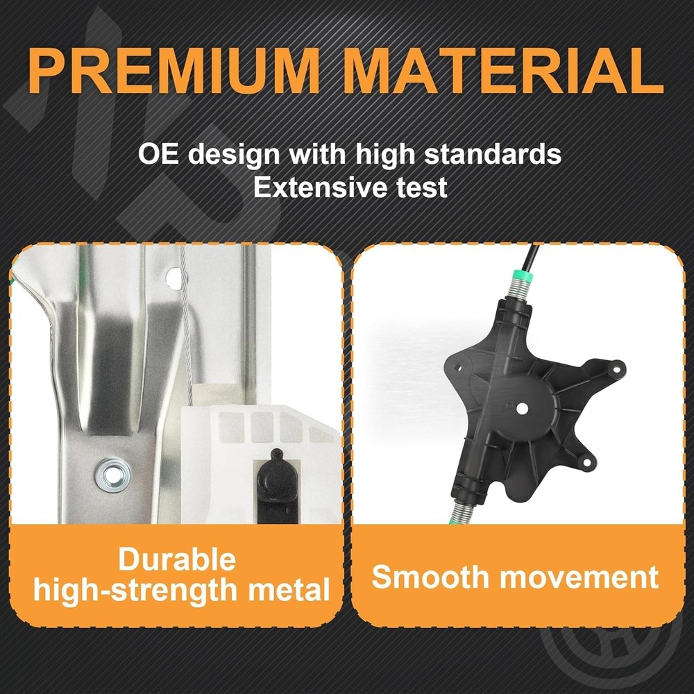 Power Window Regulator Without Motor Replacement for Chrysler Front Driver Side