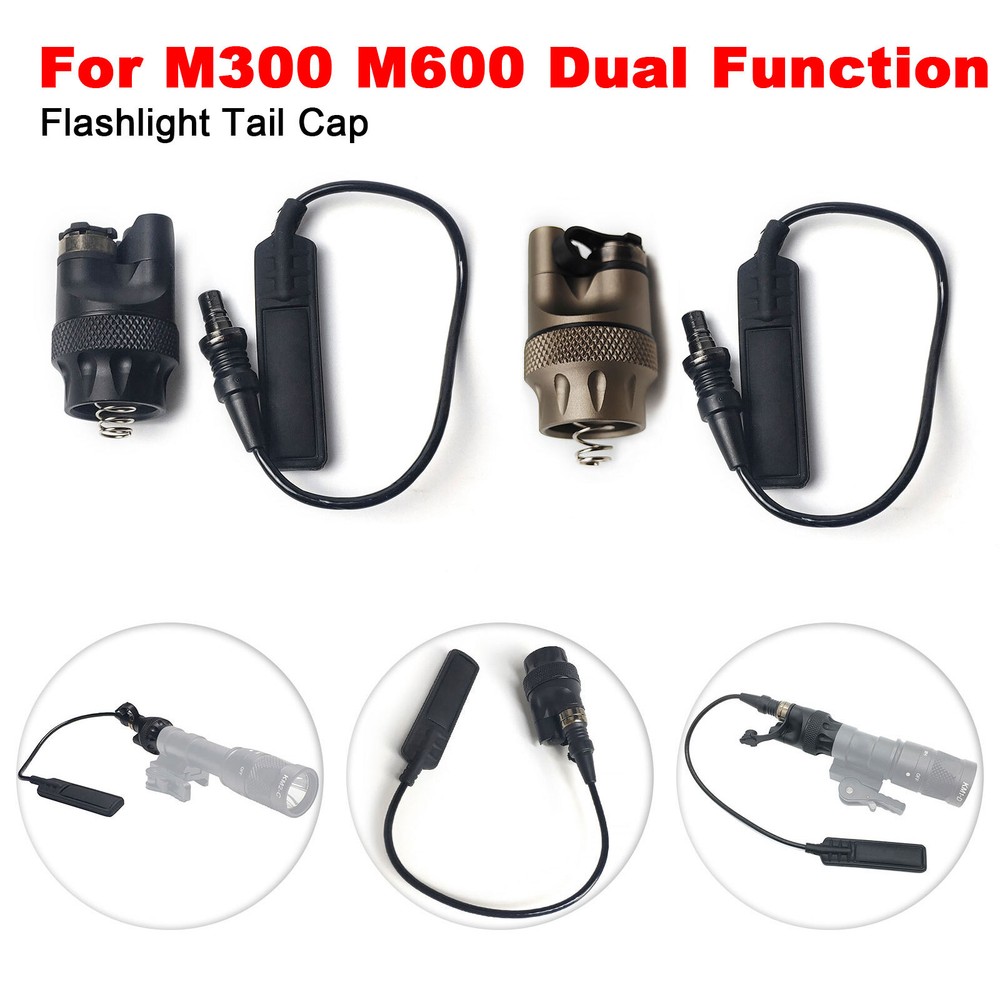 Replacement Dual Function Flashlight Switch Fit M300 M600 Tailcap Tactical