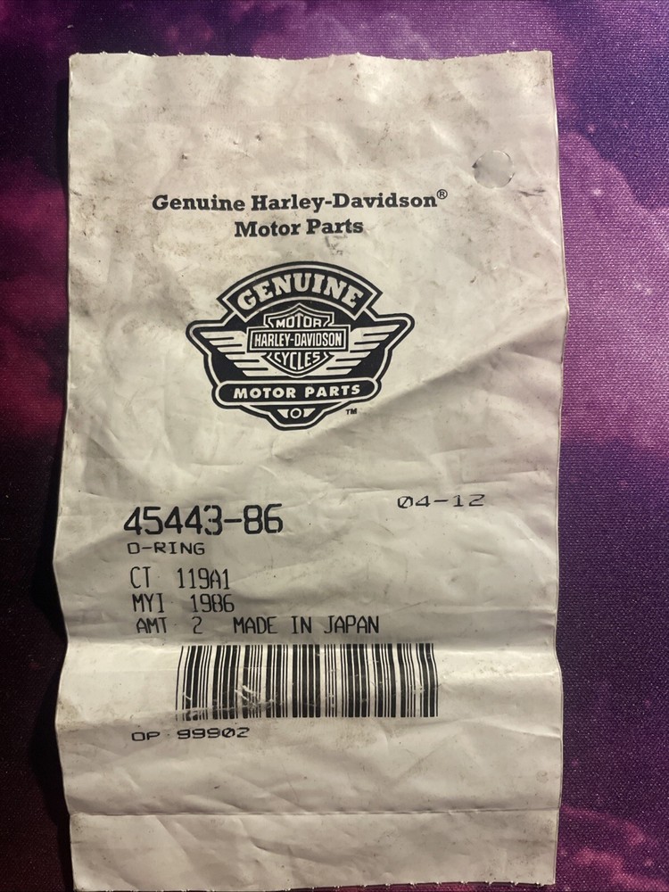 Harley Davidson 45443-86  O-Ring   'F'
