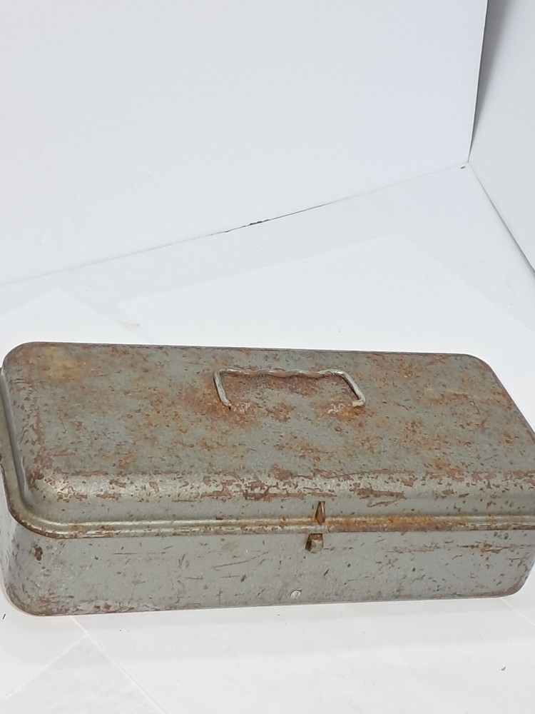 Small Metal Tool Box With Misc. Tools & Parts (s)