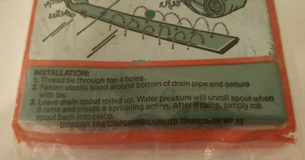 Drain Spout & Sprinkle 144''