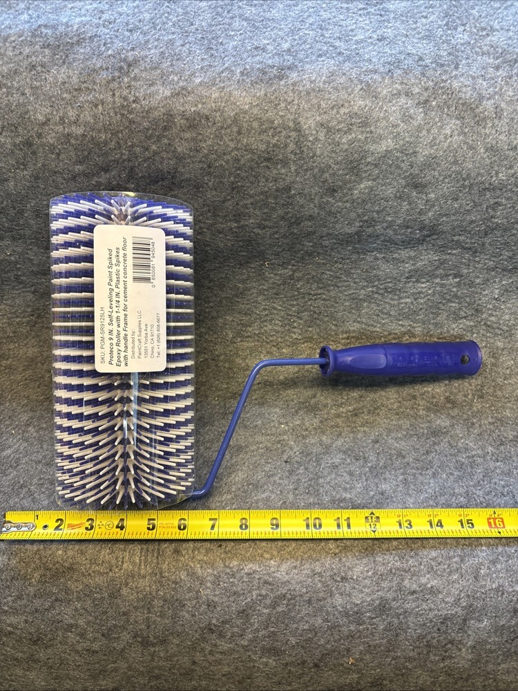 9'' Self Leveling Spiked Roller for Epoxy Floors - Lightweight & Easy to Use