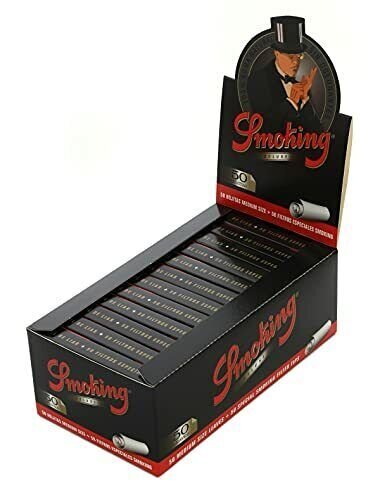 Smoking Deluxe Rolling Papers Medium Size 1 1/4 Rolling Paper + Tips