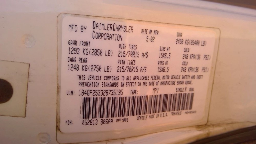 Engine ECM Electronic Control Module Left Hand Fender Fits 02 CARAVAN 287099