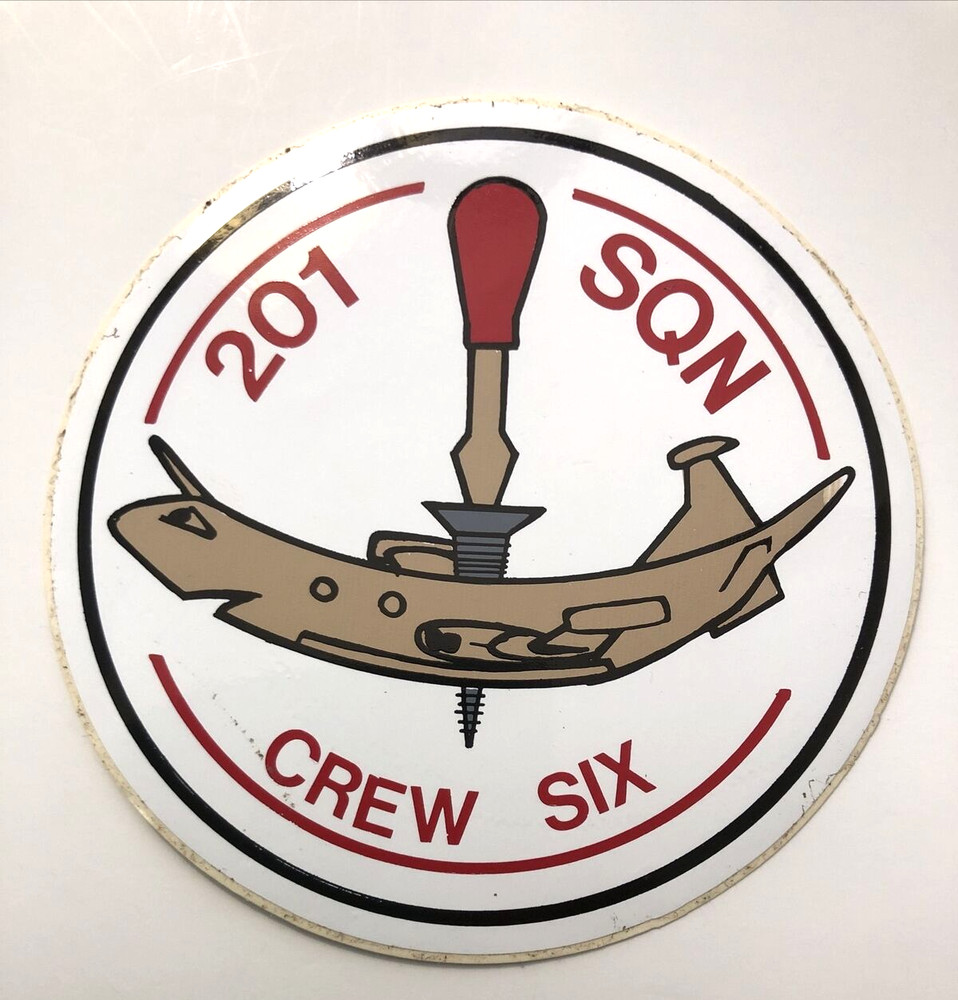 US Air Force-201st Squadron CREW SIX Sticker 4"