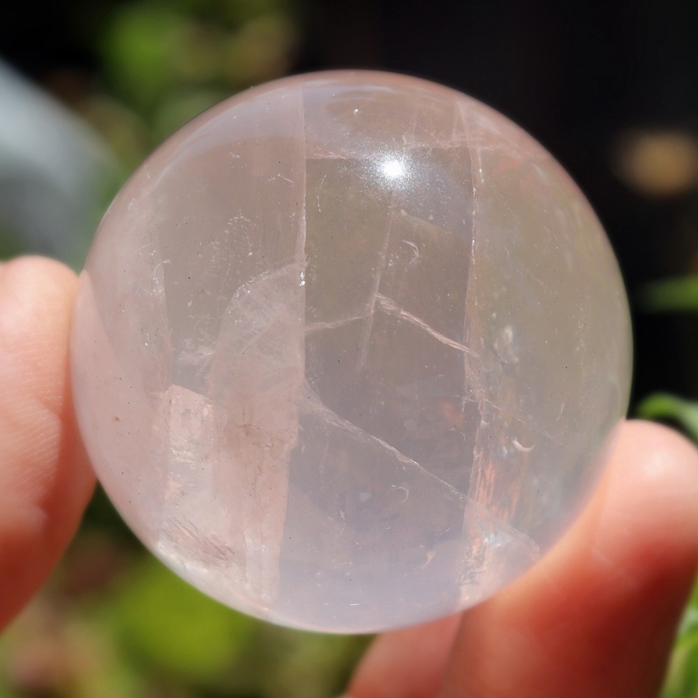 Star Rose Quartz Sphere, Approximately 36 mm (RQ85)
