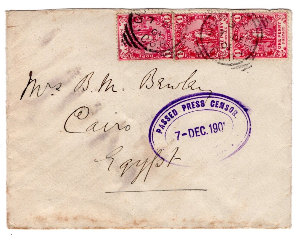 Boer War to Egypt 7-DEC 1901