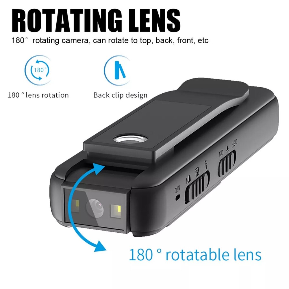 1080P HD Camera W/Motion Detective Function 0.9" LCD Screen 3-4H Duration