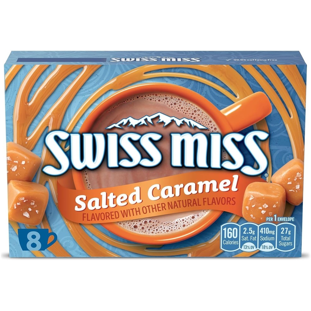 Gourmet Salted Caramel Flavored Hot Cocoa - 8 Individually Packaged Envelopes