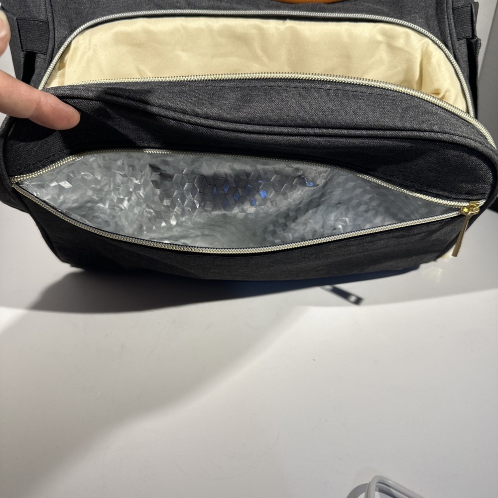 Teamoy Grey Brest Pump Large Backpack diaper bag