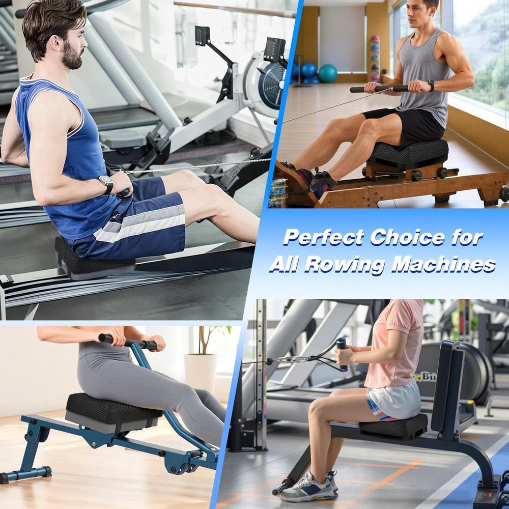 Rowing Machine Seat Cushion, Rower Machine Pad with Memory Foam, Rowing Machi...