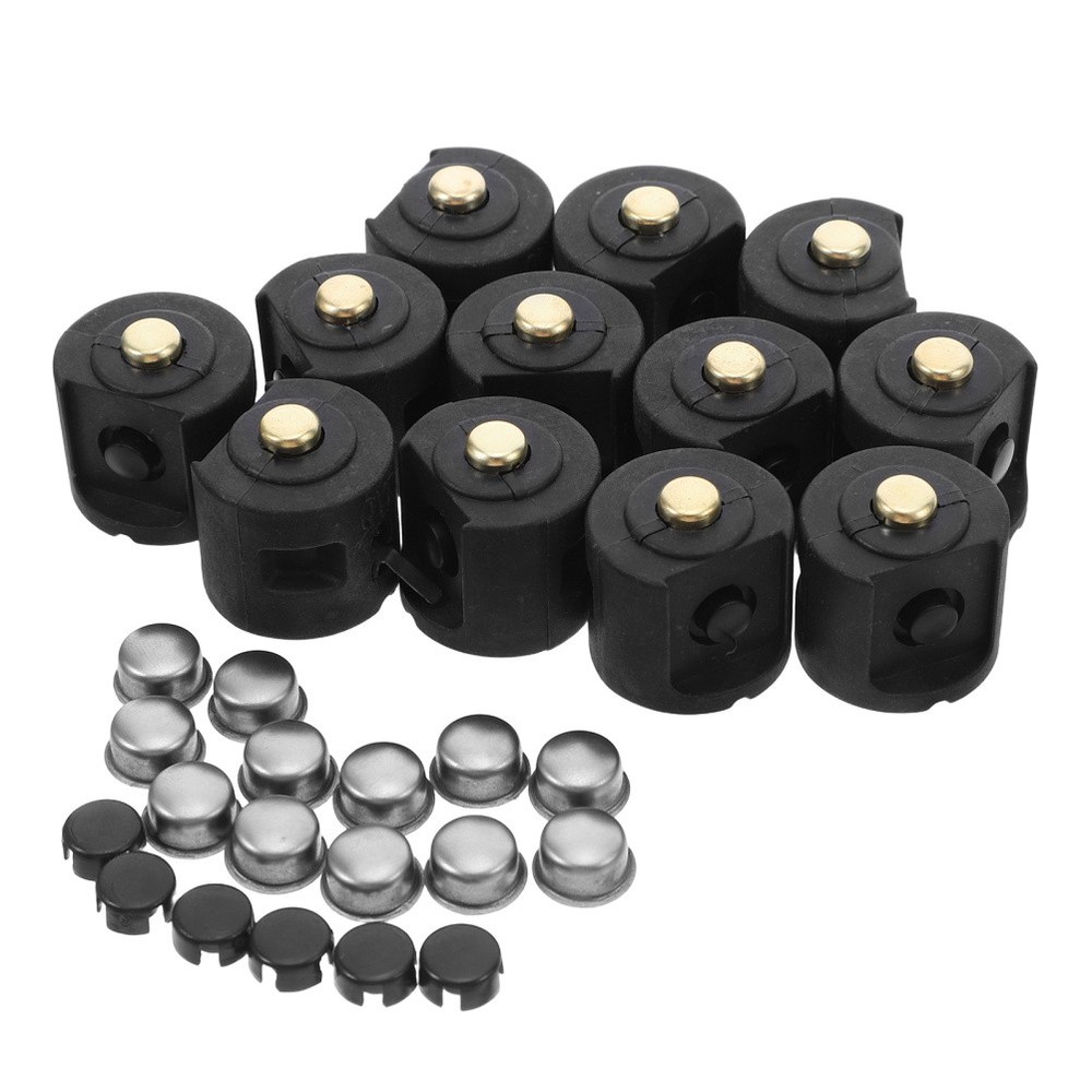 12 Sets Flashlight Cap Hat Button Switch Waterproof End Accessories