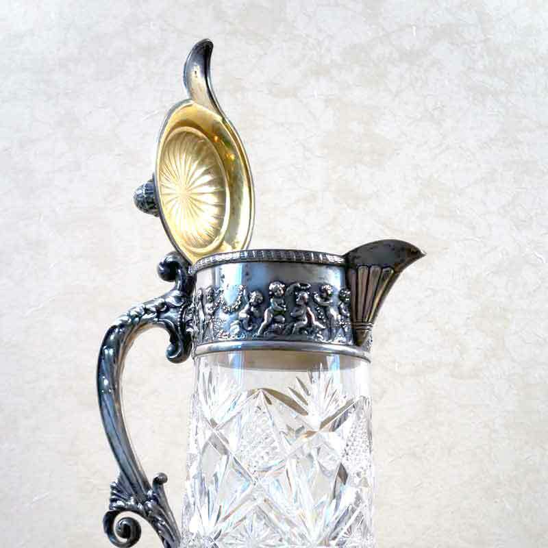 Crystal Silver Gilt Pitcher