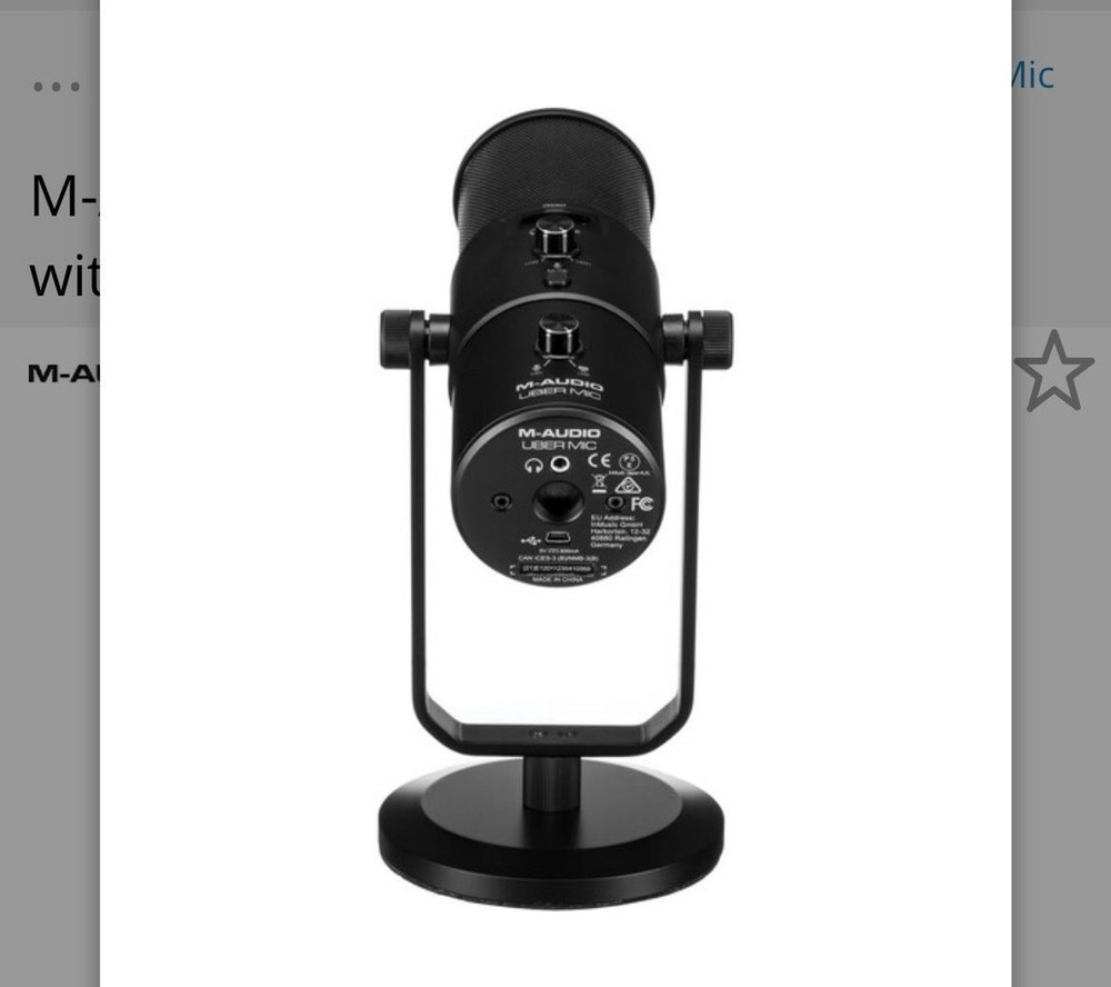 M-Audio Uber Mic USB Microphone with Headphone Output