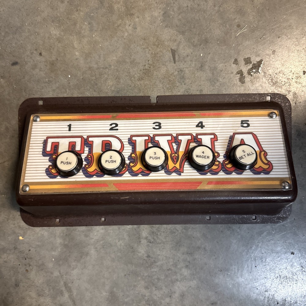 Nintendo Trivia Arcade Game Control Panel Cocktail