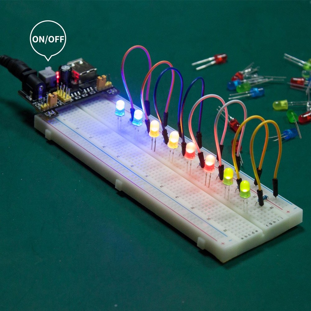 Electronics Component Fun Kit with Supply Module Breadboard for Arduino