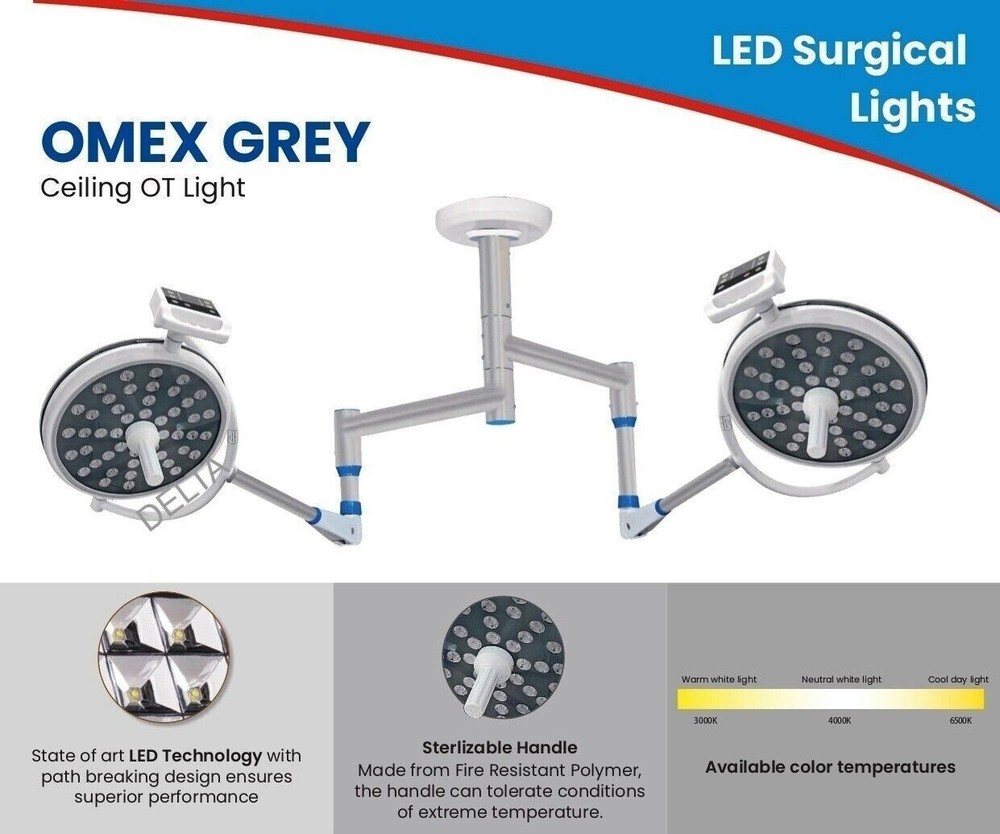 Double Dome LED OT Surgical Lights Operation Theater Ceiling Surgical Light