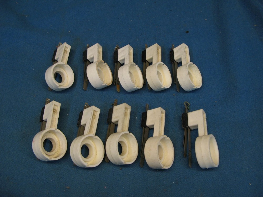 10 Used Leaf Switch Push Button Holders Good Condition Vintage Arcade