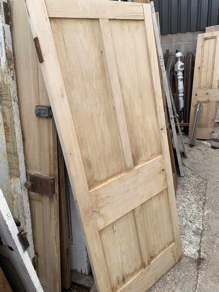 RECLAIMED - STRIPPED PINE - 4 PANEL - OLD FRONT DOOR (Victorian / Vintage)