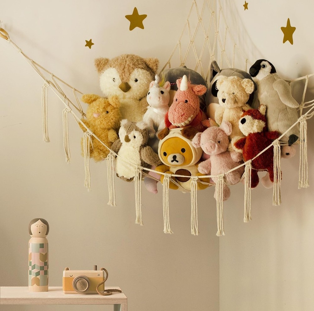 Easy-Install Stuffed Animal Holder Hammock - Perfect for Creative Spaces