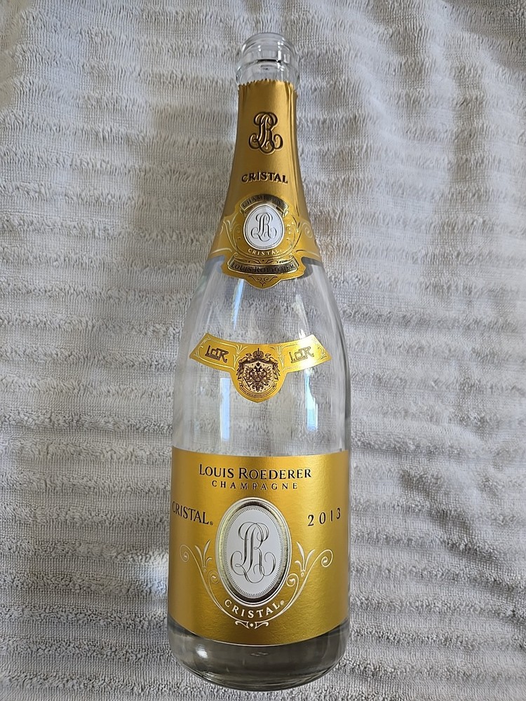 1 EMPTY Louis Roederer Cristal Champagne Empty Bottle 750 ML 2013