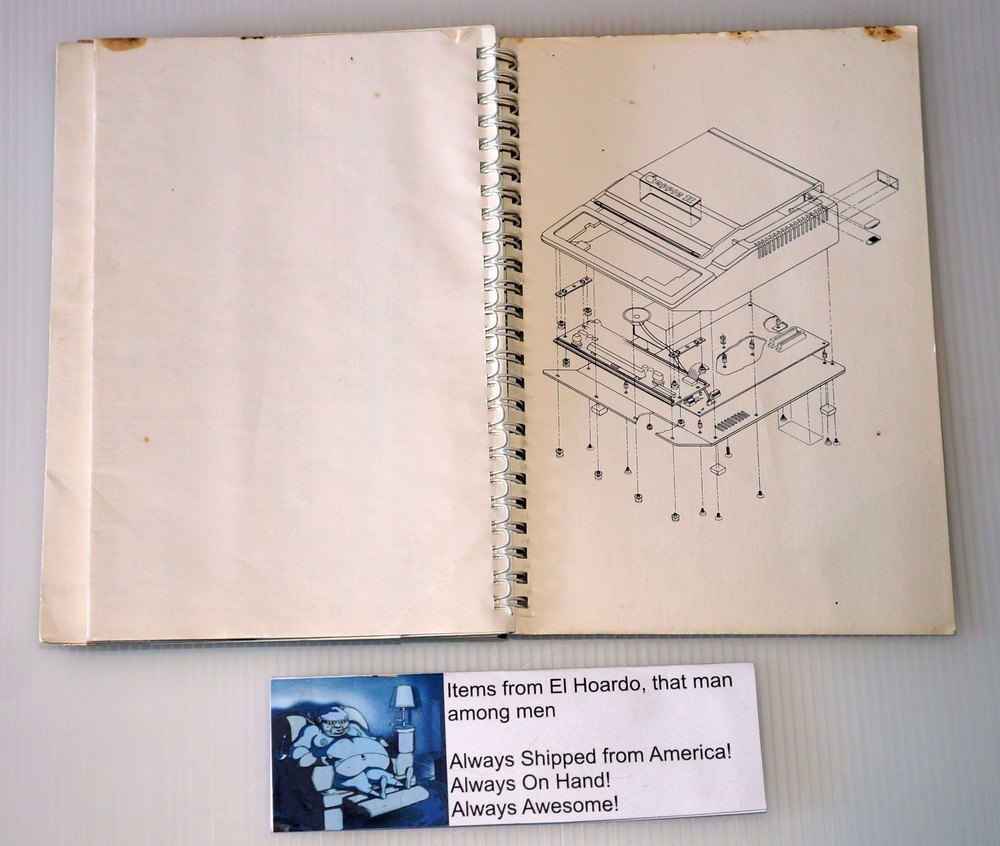 Apple II Reference Manual 1981 Inc Main Logic Board Schematic Fold Out Vintage!