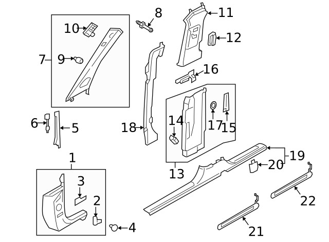 Genuine Audi Speaker Grille Bracket 4M8-867-192