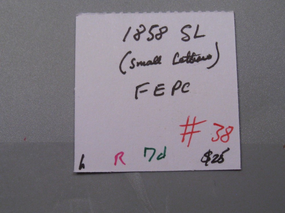 1858 SL (Small Letters) Flying Eagle Penny Cent. #38