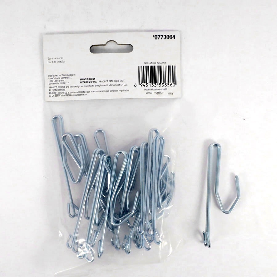 Project Source,  #0773064, 3" inch, 7.62 cm, Slip-In Curtain Hooks