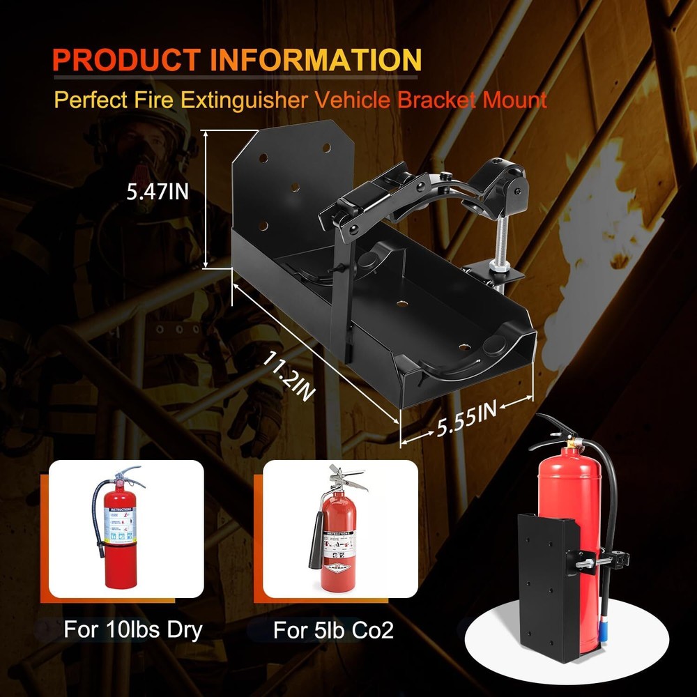 Water Fire Extinguisher Heavy Duty Bracket 809 Universal Adjustable (NEW)