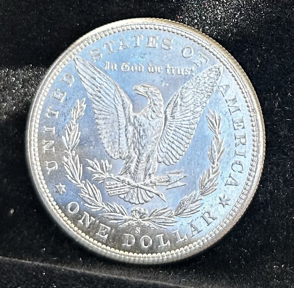 1881-S MORGAN SILVER DOLLAR, BU, STUNNING Example