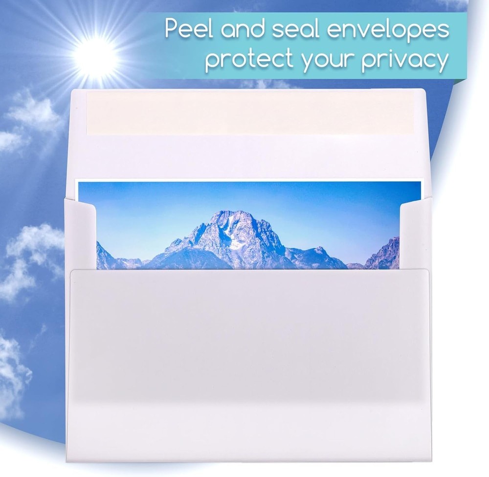 A6 Envelopes Self Seal 500 Pack - 4.75X6.5 White Invitation Envelopes Bulk