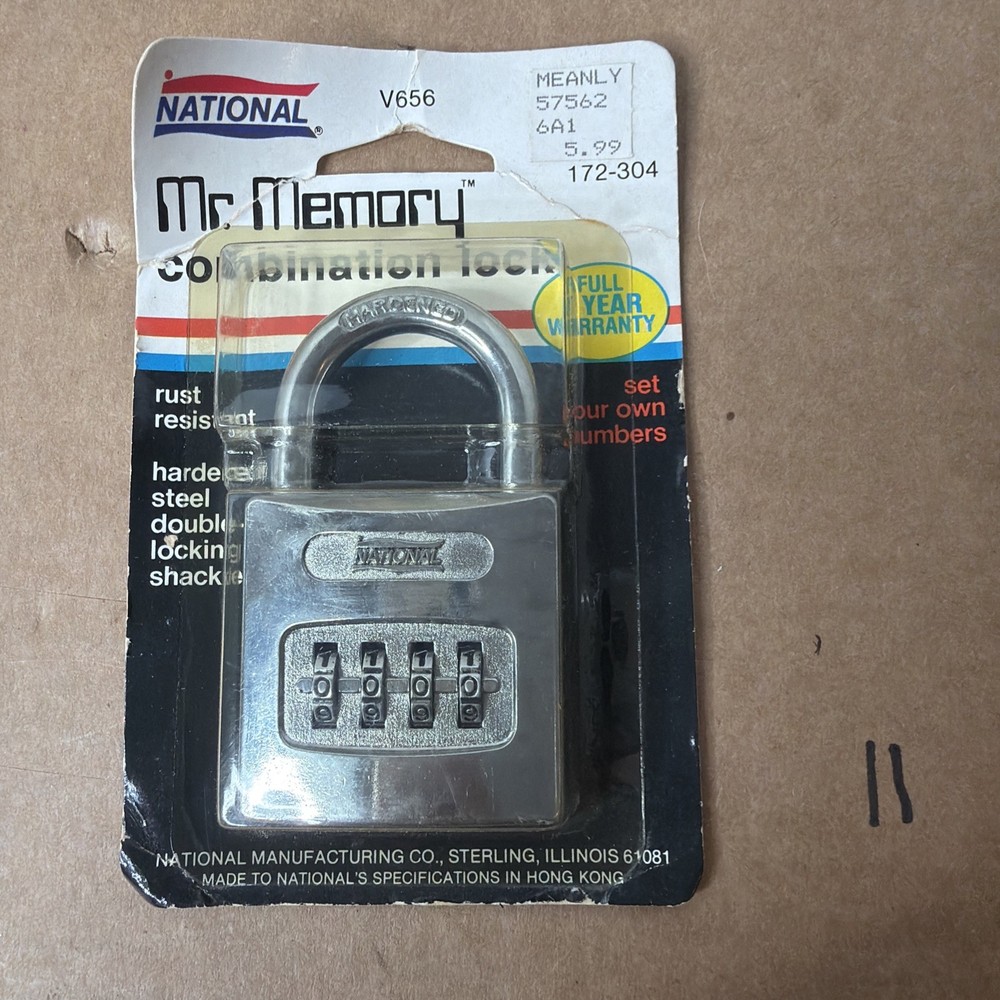 National Mr. Memory Combination Lock V656