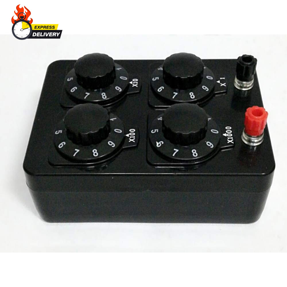 1Pcs 0-9999 Ohm Simple Resistance Box Precision Variable Resistor for Physical E