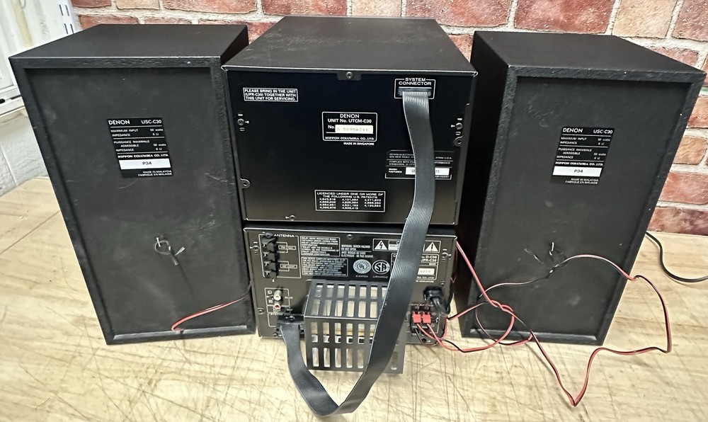 Denon D-C30 Micro Component HiFi 6 Disc Double Cassette Player (read)