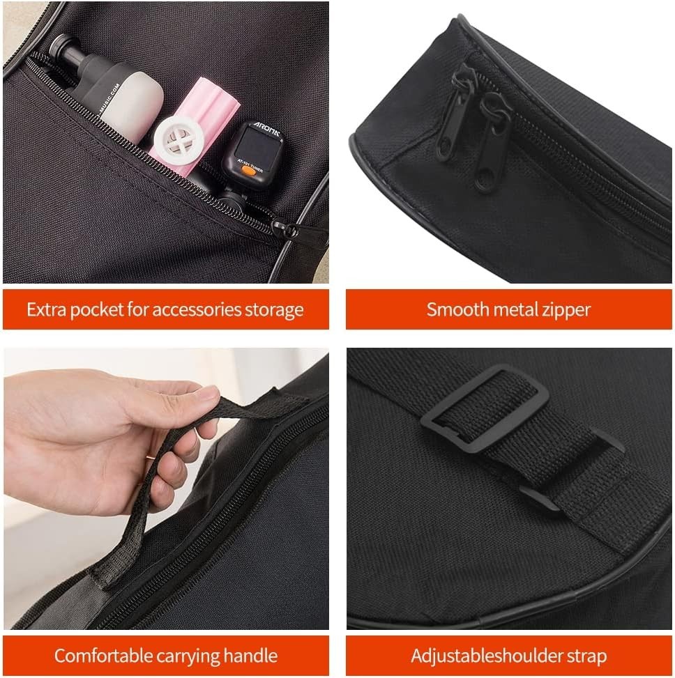 Elegant Waterproof 23in Ukulele Case with Thick Padding & Adjustable Straps