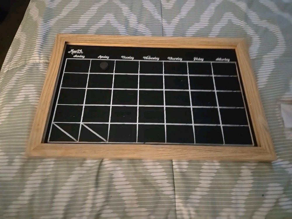 Chalkboard Calendar & Bulletin Combo Board B47
