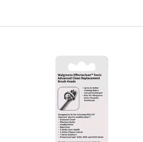 Walgreens Effectaclean Sonic Advanced Clean Replacement Brush Heads Three Pack
