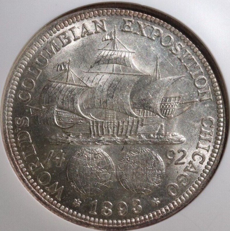 1893 Columbian Exposition Silver Half Dollar NGC MS63