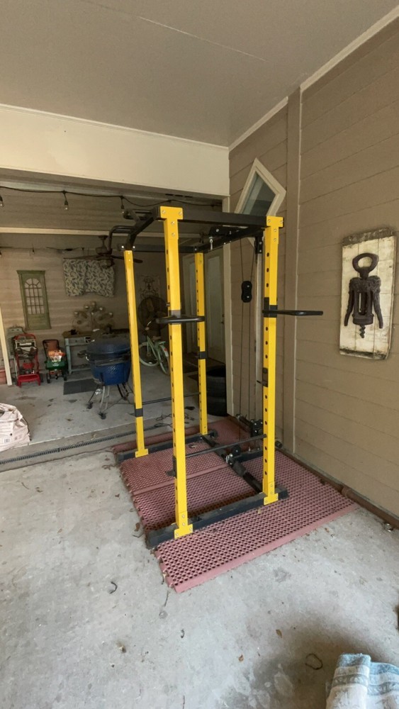 *SEND OFFERS* Squat Rack with Lat Pull-down PLUS ALL WEIGHTS *READ DESCRIPTION*