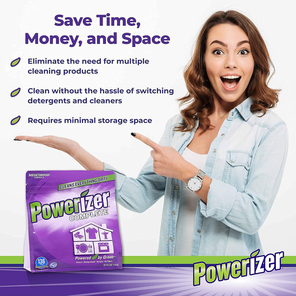 Powerizer Complete Multi-Purpose Detergent Powder - Oxi Stain Remover - Natural