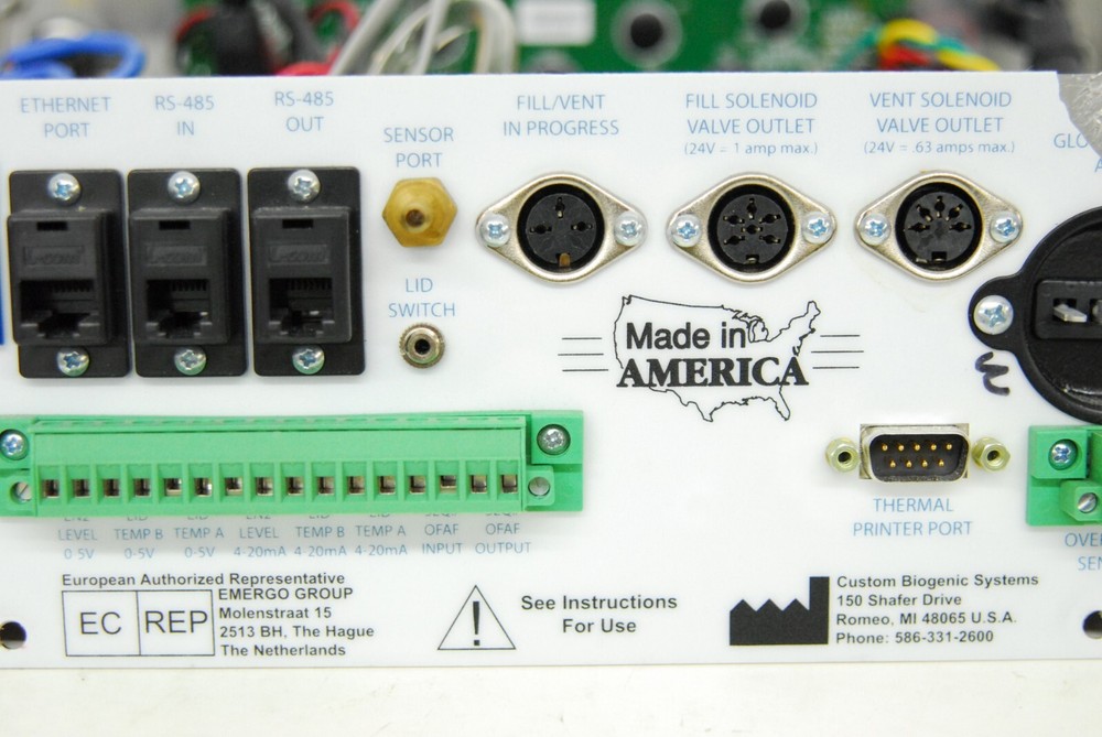 CBS Model 2301 Controller (from Cryo Freezer) Custom BioGenic Systems