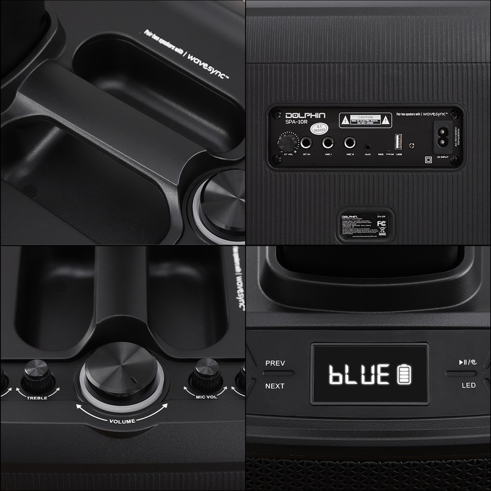 Powered Portable Column Array PA System 3 Tweeter Column Speaker &12'' Subwoofer