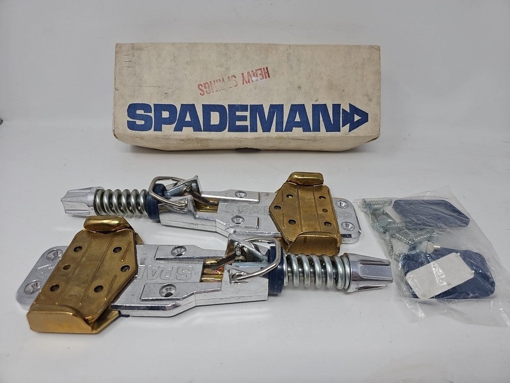 Vintage Spademan Ski Bindings Set With Hardware