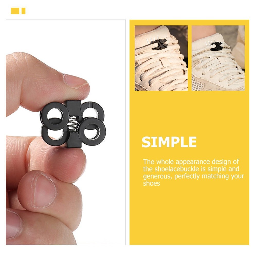 20 Pcs Plastic Buckles Non Adjustable Fastener Locks for Shoes