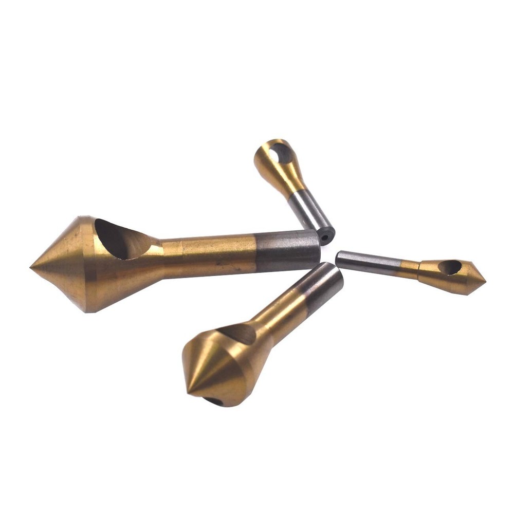 4Pcs Chamfer Countersink Deburring Drill Bits Set Cutting Metal Tool