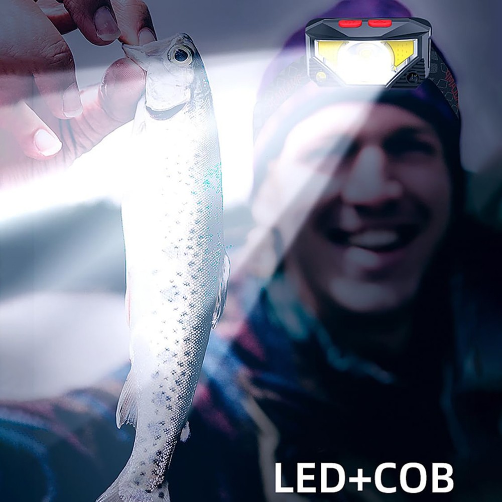 2 Pack USB Headlamp Rechargeable Waterproof LED Headlight Head Light Flashlight