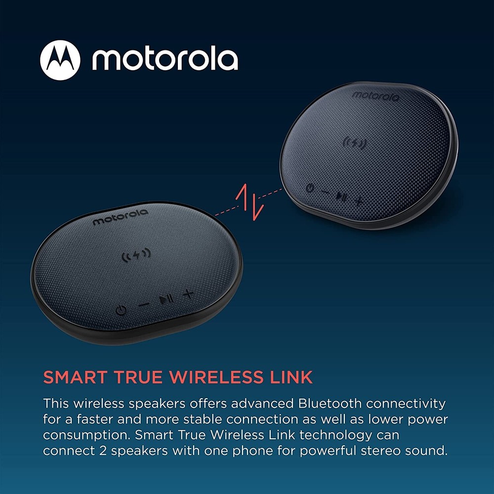 Motorola ROKR 500 Bluetooth Speaker with Integrated Wireless Charging Pad